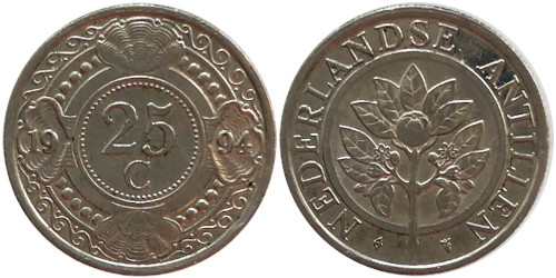 25 центов 1994 Нидерландские Антильские острова