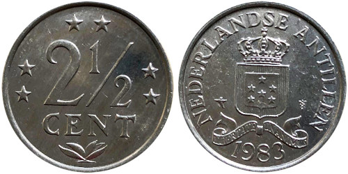 2 1/2 цента 1983 Нидерландские Антильские острова