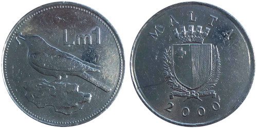 1 лира 2000 Мальта