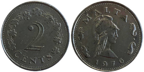 2 цента 1976 Мальта