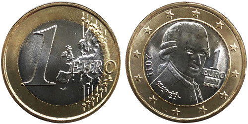 1 евро 2011 Австрия UNC