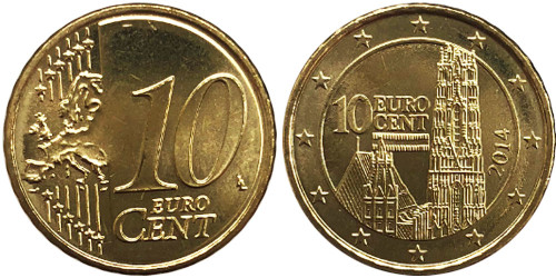 10 евроцентов 2014 Австрия UNC