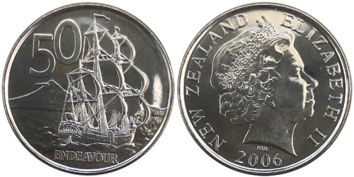 50 центов 2006 Новая Зеландия UNC