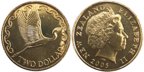 2 доллара 2005 Новая Зеландия
