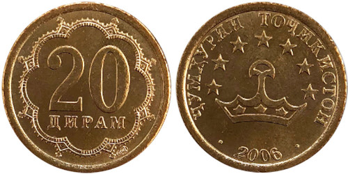 20 дирам 2006 Таджикистан