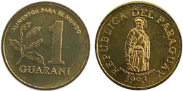 1 гуарани 1993 Парагвай UNC