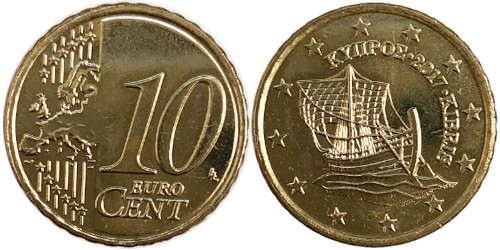 10 евроцентов 2017 Кипр UNC