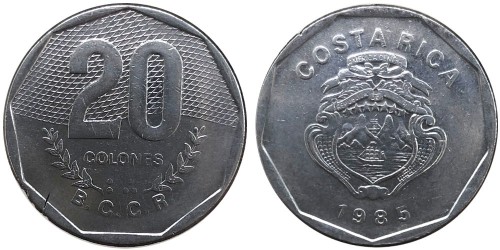 20 колон 1985 Коста Рика