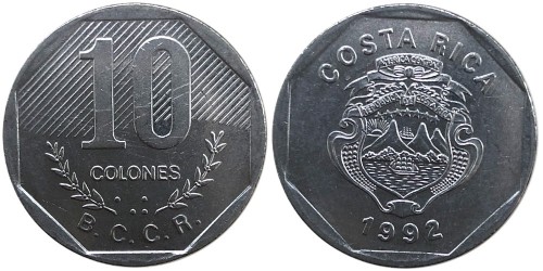 10 колон 1992 Коста Рика
