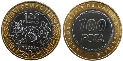 100 франков 2006 Центральная Африка (BEAC) UNC