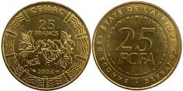 25 франков 2006 Центральная Африка (BEAC) UNC 25 франков 2006 Центральная Африка (BEAC) UNC