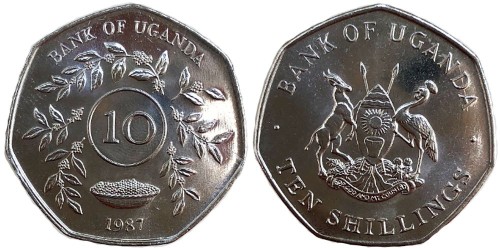 10 шиллингов 1987 Уганда