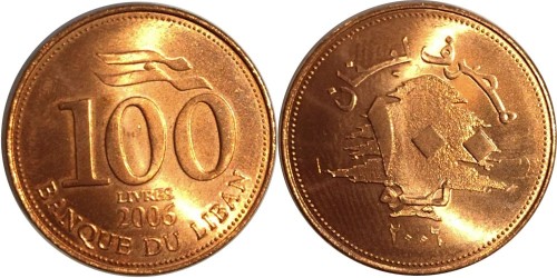 100 ливров 2006 Ливан