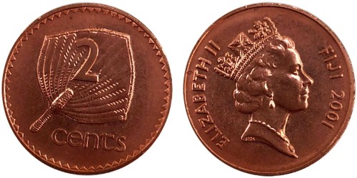 2 цента 2001 Фиджи UNC
