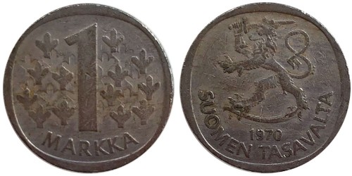 1 марка 1970 Финляндия