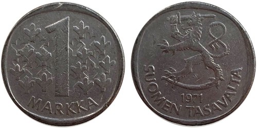 1 марка 1971 Финляндия