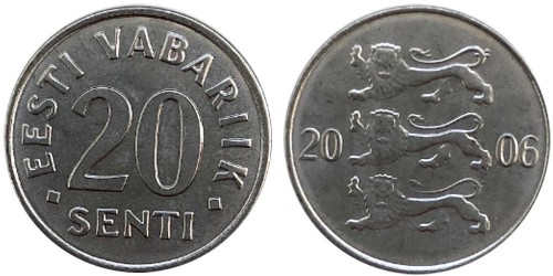 20 сентов 2006 Эстония
