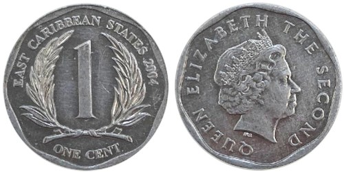 1 цент 2004 Восточные Карибы