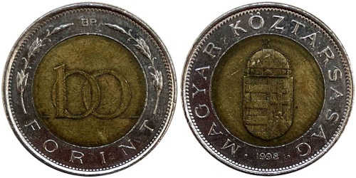 100 форинтов 1998 Венгрия
