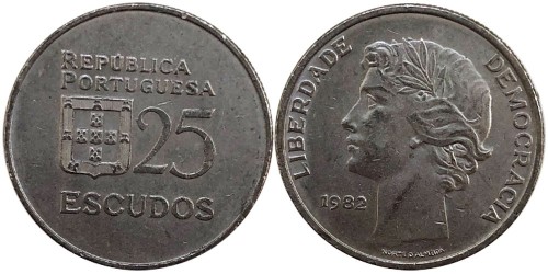 25 эскудо 1982 Португалия