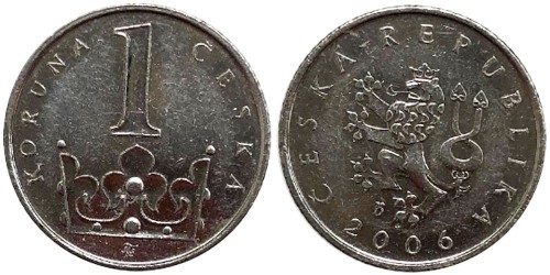 1 крона 2006 Чехия