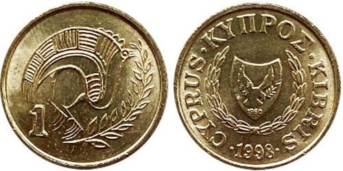 1 цент 1998 Республика Кипр