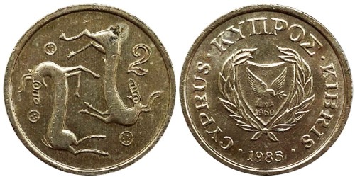 2 цента 1985 Республика Кипр