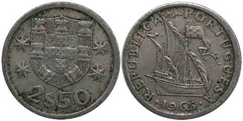 2.5 эскудо 1965 Португалия