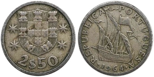 2.5 эскудо 1964 Португалия