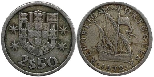2.5 эскудо 1972 Португалия