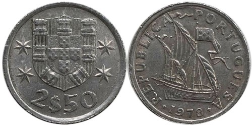 2.5 эскудо 1978 Португалия