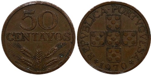 50 сентаво 1970 Португалия