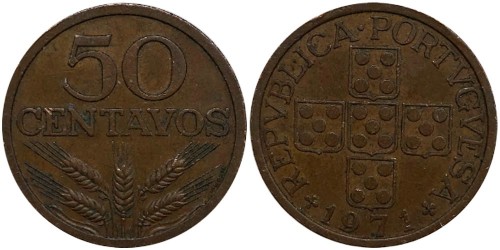 50 сентаво 1971 Португалия