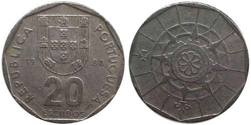 20 эскудо 1988 Португалия