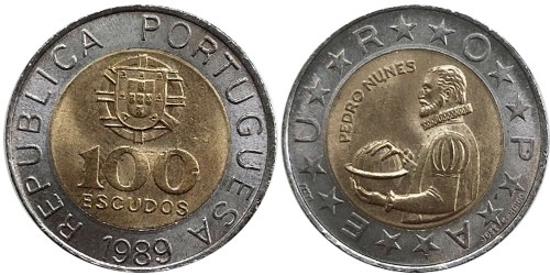 100 эскудо 1989 Португалия