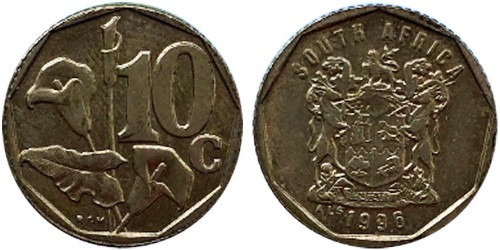 10 центов 1996 ЮАР
