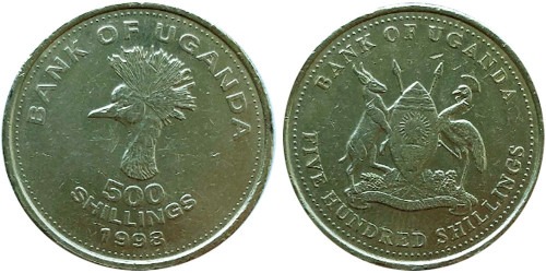500 шиллингов 1998 Уганда