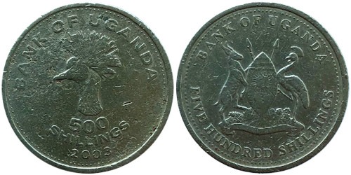 500 шиллингов 2003 Уганда