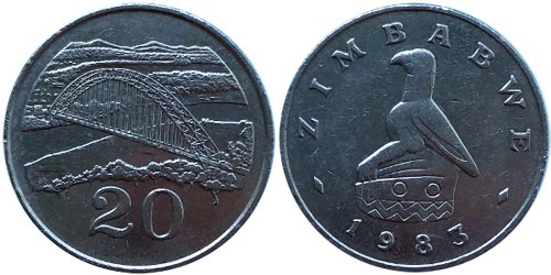 20 центов 1983 Зимбабве