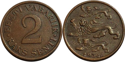 2 сента 1934 Эстония