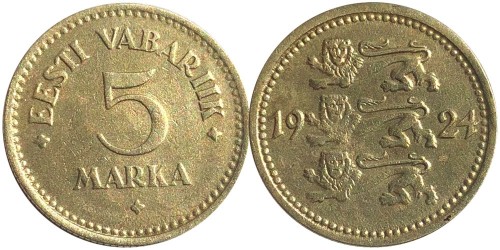 5 марок 1924 Эстония