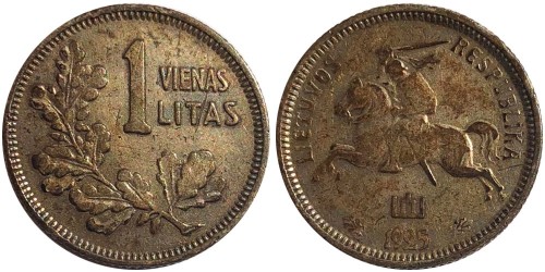 1 лит 1925 Литва — серебро
