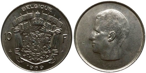 10 франков 1969 Бельгия (FR)
