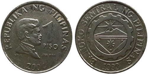 1 песо 2004 Филиппины