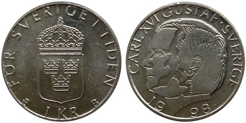 1 крона 1998 Швеция