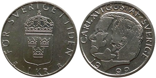 1 крона 1999 Швеция