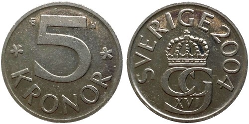 5 крон 2004 Швеция