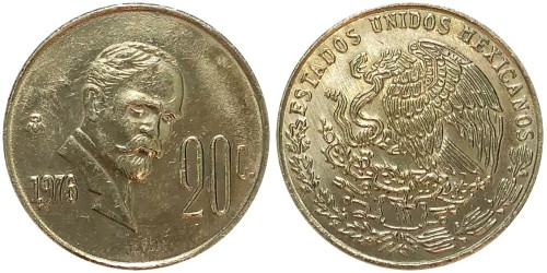 20 сентаво 1976 Мексика