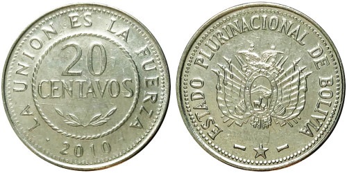 20 сентаво 2010 Боливия