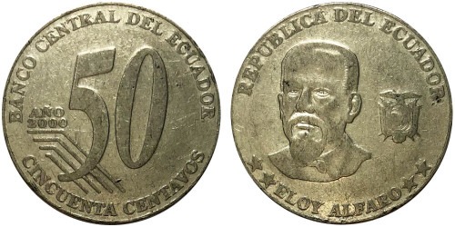50 сентаво 2000 Эквадор